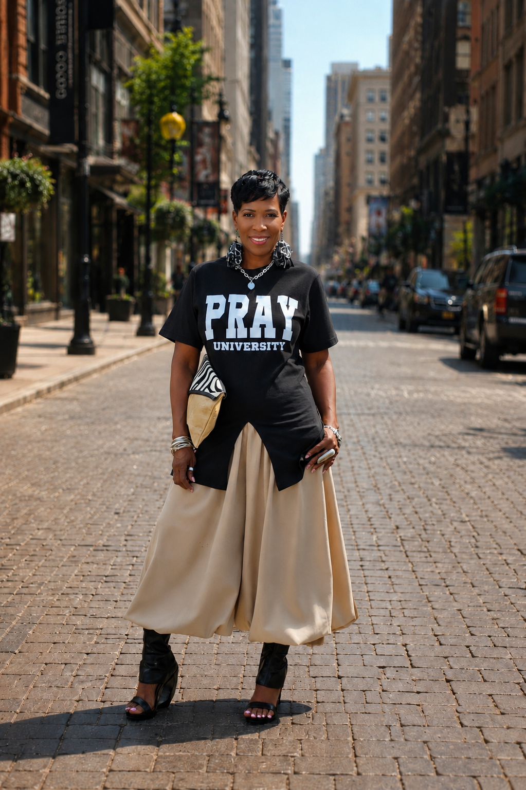 HIGH WAIST BALLOON PANTS WITH A RUCHED WOVEN