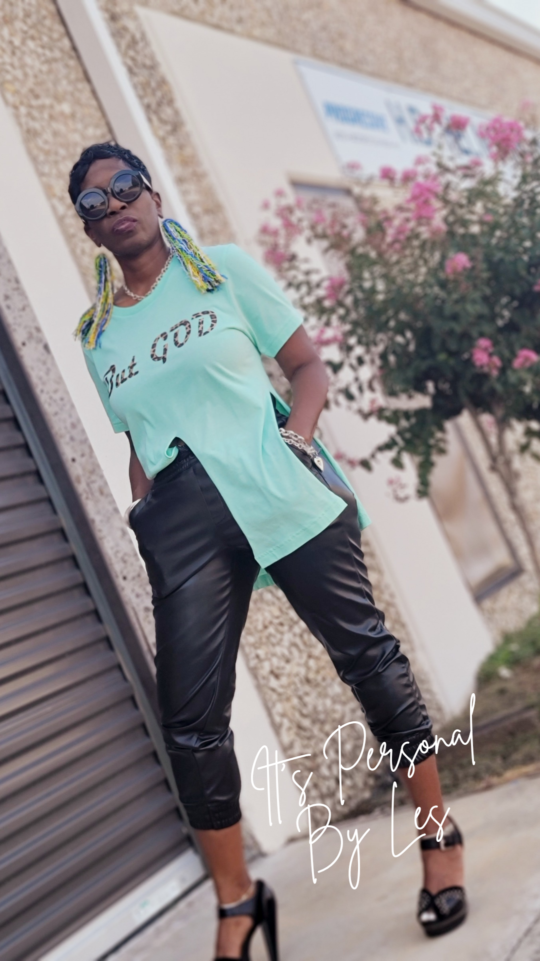 But God Mighty Mint Split Tee