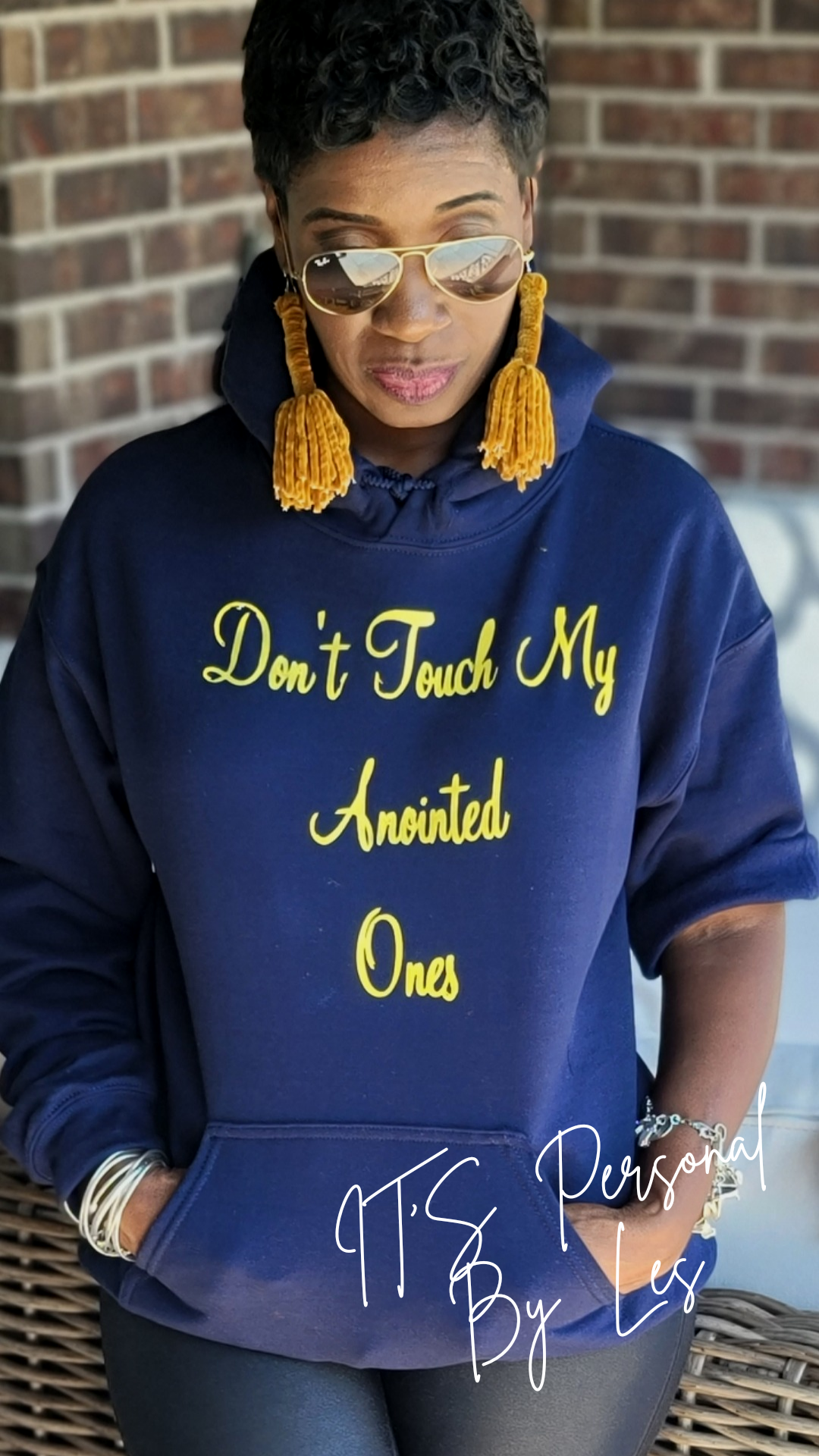 Anointed Blue and Yellow Unisex Hoodie