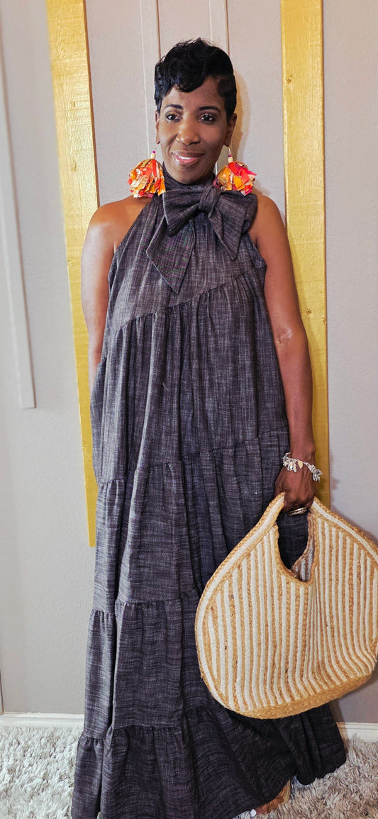 Miss Flowy Dark Jeans Dress