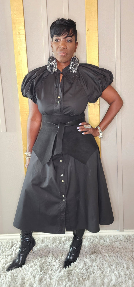 BLACK FlOWY DRESS