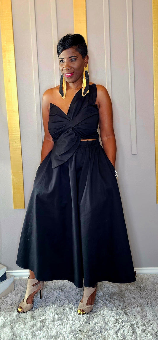 Ms Black Sunflower Dress