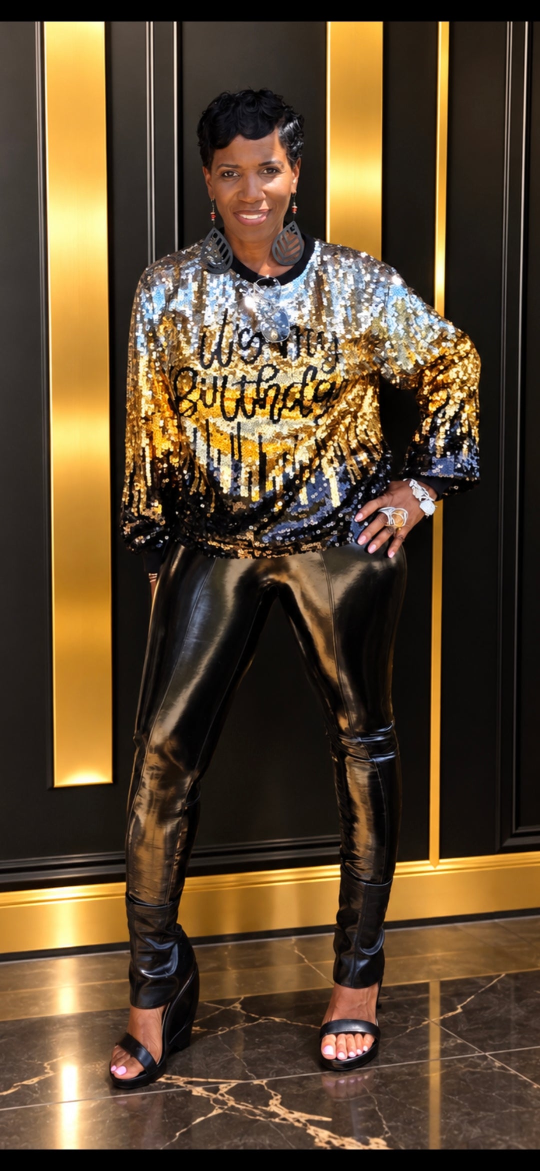 It's My Birthday Sequins Blouse