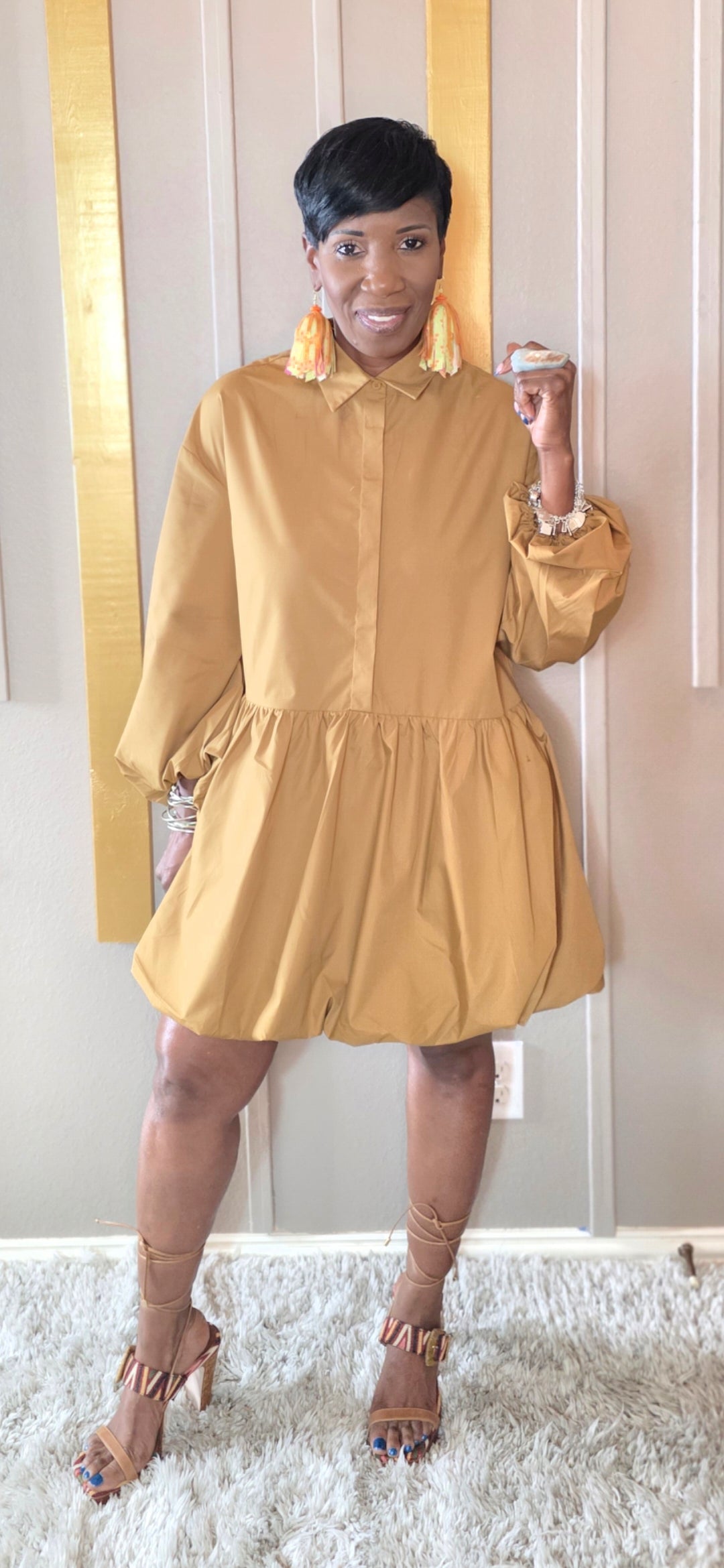 Ms MOCHA BUBBLE DRESS