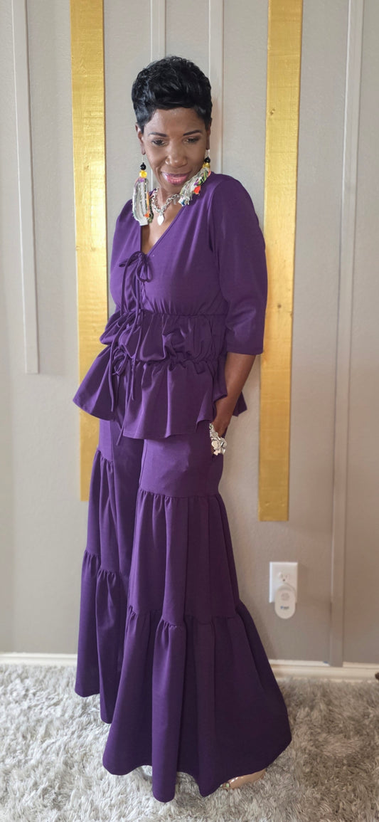 Ms PURPLE RAIN 2PIECES PANTSUIT