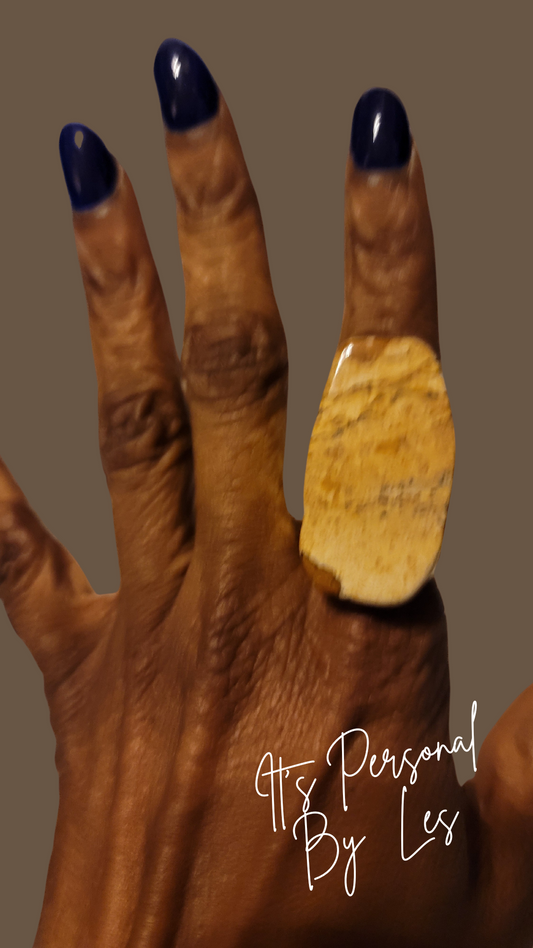 Natural Stone  Adjustable Large Ring