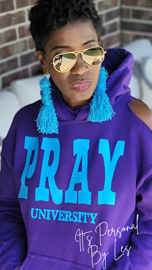 Pray University Cutout Hoodie